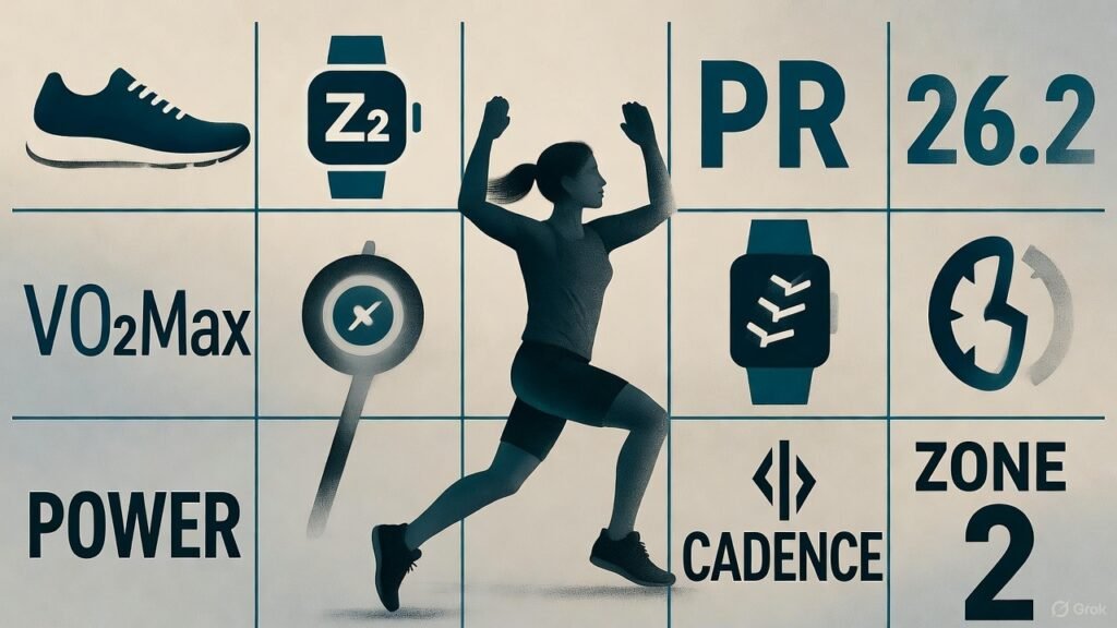 No need to overthing it while you are running. Focus on the enjoyment and the process. (Image by Grok).